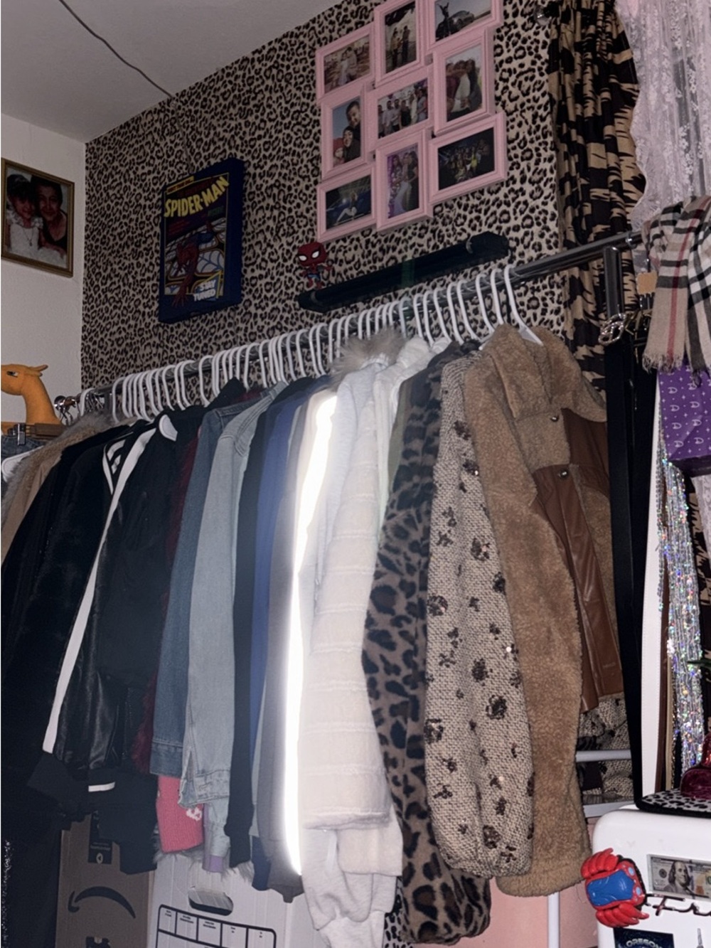 Adjustable Rolling Garment Rack - Chrome Finish - Picture 3 of 3